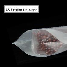 Sacos abertos de Mylar da parte superior, Matte Clear, malote da soldadura térmica do fechamento do zíper com o entalhe do rasgo para a embalagem do fechamento do armazenamento do alimento do fecho de correr 10