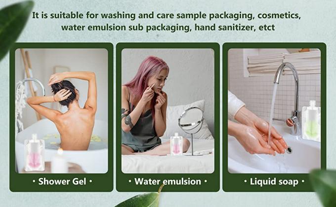 O armazenamento da parte superior, levanta-se o malote do bico, Sanitizer da mão, champô da loção, garrafas do líquido da composição, saco do curso 1