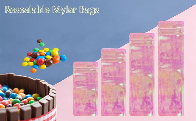 sacos de mylar para sacos holográficos da empresa de pequeno porte para sacos holográficos dos pregos para produtos de empacotamento