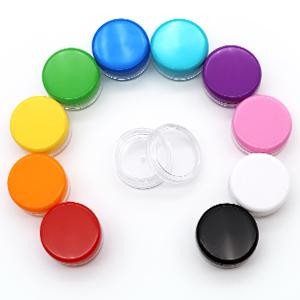 do espaço livre pequeno do creme de 5g 5ml potenciômetro plástico com o frasco plástico vazio do recipiente cosmético do tampão de parafuso 1