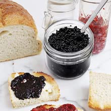 Tampas de Mini Canning Jars With Black, cosmético de vidro do recipiente do frasco do armazenamento, loção, creme, composição 3