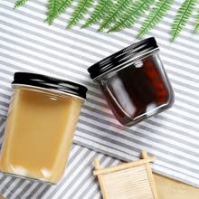 Tampas de Mini Canning Jars With Black, cosmético de vidro do recipiente do frasco do armazenamento, loção, creme, composição 7