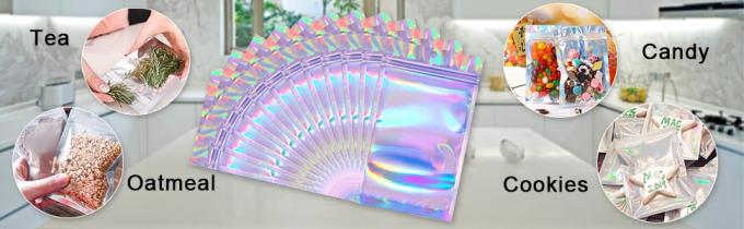 Prova Baggies do cheiro, sacos holográficos, saco metálico, malote do armazenamento, flor que empacota, folhas secadas 8
