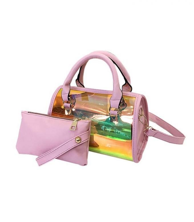 Do malote cosmético colorido de néon amigável dos jogos da pele do arti'culo de tocador da composição do PVC de Eco saco claro impermeável do presente do vinil 1