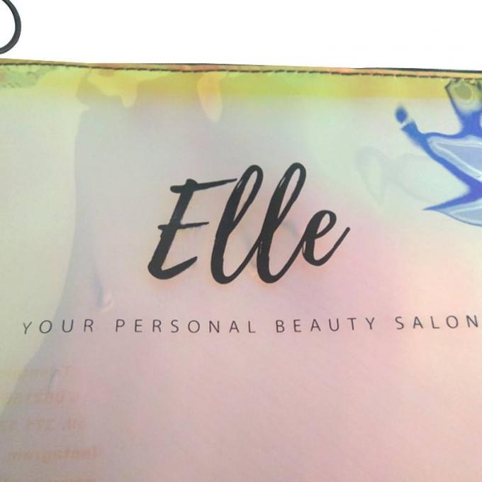 Do malote cosmético colorido de néon amigável dos jogos da pele do arti'culo de tocador da composição do PVC de Eco saco claro impermeável do presente do vinil 9