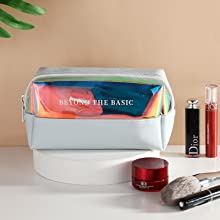 BRILHO HOLOGR&Aacute;FICO, saco cosm&eacute;tico do laser do PVC de TPU, organizador Bags da composi&ccedil;&atilde;o, Jelly Purse, arti'culo de tocador de suspens&atilde;o 0