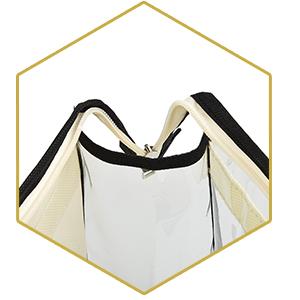 Multi tamanho, sacos da tampa protetora contra poeira do armazenamento da bolsa, bolsa & bolsa, zíper resistente de Holder With Handle do organizador do PVC 3