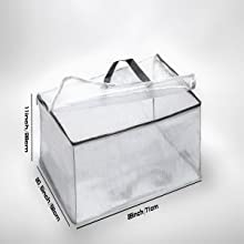 Bolsa luxuosa da bolsa do PVC do projeto elegante, organizador Dust Cover, protetor do saco, fechamento instantâneo magnético 10