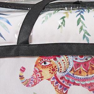 Saco do armazenamento da roupa, organizador With Reinforced Handle da composição, sacos do armazenamento do vinil, zíperes duplos, totalizadores móveis 1