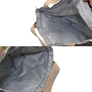 O pacote reusável do tecido de algodão da lona, ALMOÇA MALOTE, cordão, Bento Box Cooler isolado, Tote Handbag 7