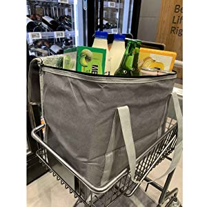 O pano de Oxford isolou sacos de compras na mercearia reusáveis, tamanho do XL, grande saco do refrigerador do piquenique, frio superior Zippered 9