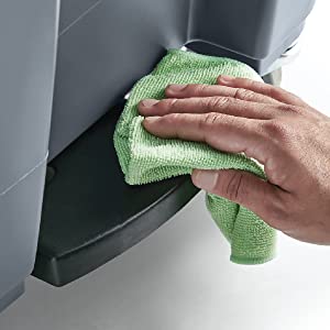 O desenrolamento BRUTAL dos produtos comerciais de Rubbermaid rodou o balde do lixo que recicla escaninhos do recipiente da entrada de automóveis