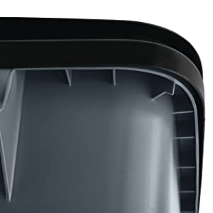 O desenrolamento BRUTAL dos produtos comerciais de Rubbermaid rodou o balde do lixo que recicla escaninhos do recipiente da entrada de automóveis