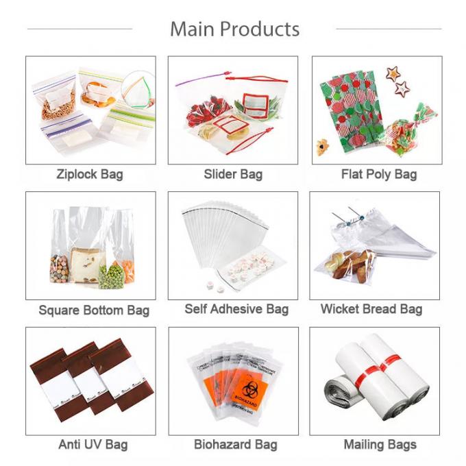 O fechamento reusável do fecho de correr do armazenamento de congelador do saco Zip lockk reciclável do zíper do empacotamento de alimento de Biodegradbale ensaca para o refrigerador 5