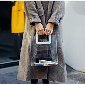 As mulheres franzem, organizador With Reinforced Handle do saco do armazenamento, correias do punho do malote para homens das mulheres 8