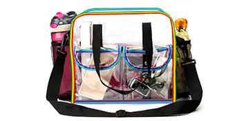 PVC, saco de nylon, do slider do fechamento do estádio, sacola clara, bolsa do saco da praia, curso & Tote Bags Zippered Gym 5