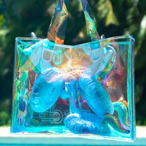 Saco de couro reflexivo do plutônio do laser, totalizador iridescente, bolsa holográfica da forma, saco da privacidade, saco do trabalho do estádio 2