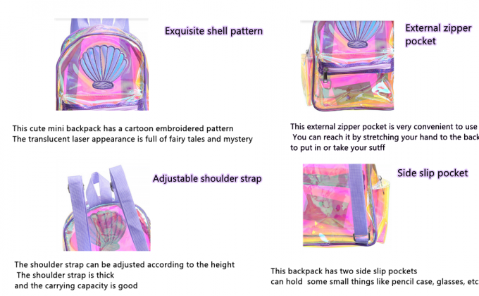 Saco de School Daypack Travel Caming do estudante da trouxa para meninas das mulheres, sacos de cordão, arco-íris multicolorido 1