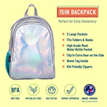 Saco de School Daypack Travel Caming do estudante da trouxa para meninas das mulheres, sacos de cord&atilde;o, arco-&iacute;ris multicolorido 15