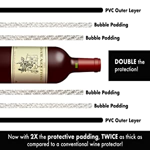 O protetor reusável da garrafa de vinho, coxim da bolha de ar, caixa da luva do curso, impacto da segurança da Escape-prova resiste 3