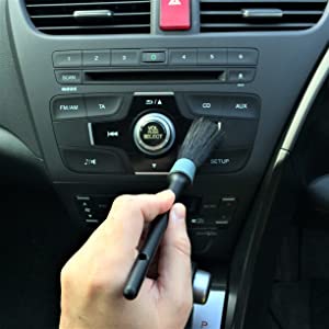 Do carro limpo dos acessórios do carro a limpeza de lavagem ajustou 7 em 1 jogo portátil da lavagem de carros, espanador da escova, toalha do carro de Microfiber 6