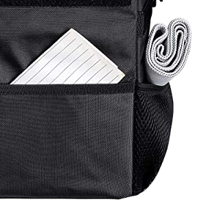 O lixo do carro ensaca o organizador Bag Cooler do assento traseiro do carro, lata de lixo do carro, bolsos do armazenamento, escaninho portátil dobrável 8