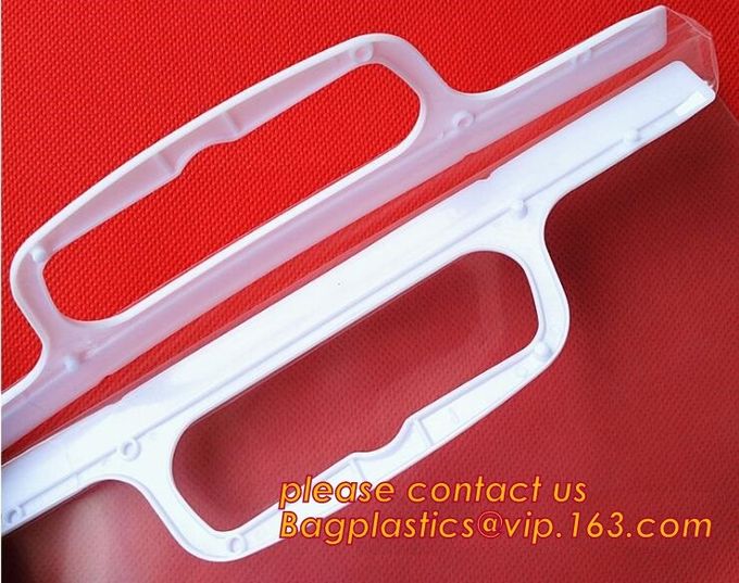 Saco compostable biodegradável para a roupa do roupa interior, saco instantâneo rígido 3 do punho do gancho do gancho do biquini do punho do selo