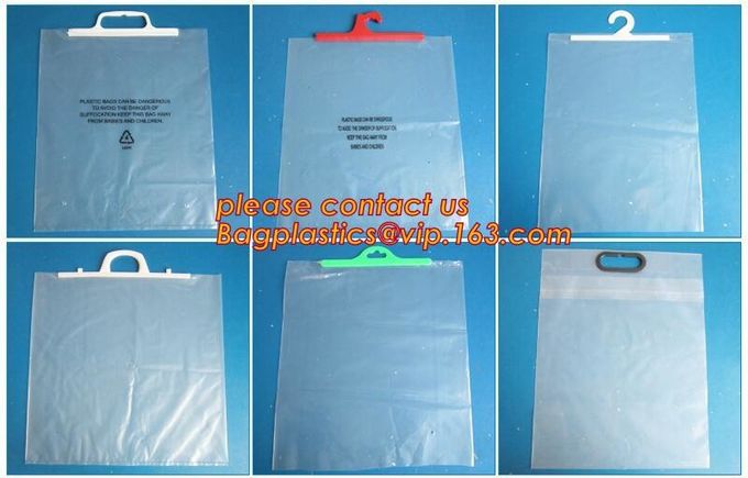 Saco compostable biodegradável para a roupa do roupa interior, saco instantâneo rígido 4 do punho do gancho do gancho do biquini do punho do selo