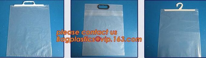 Saco compostable biodegradável para a roupa do roupa interior, saco instantâneo rígido 5 do punho do gancho do gancho do biquini do punho do selo