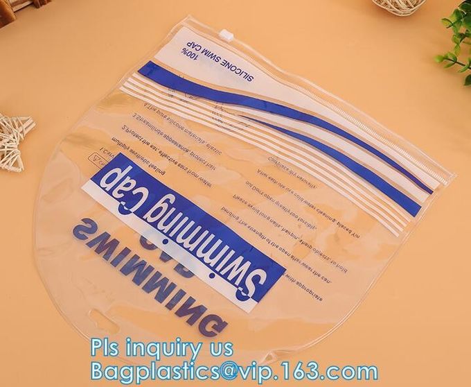 As bolhas claras cosméticas de K saco/sacos quentes do zíper do slider da venda, saco de suspensão do zíper do gancho do slider, lápis 0 do PVC do zíper do slider