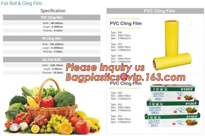 O filme biodegradável Compostable do envoltório do rolo da folha do PLA do milho, PVC adere-se filme, tampa do envoltório dos alimentos frescos, PE do envoltório do alimento adere-se o filme 2