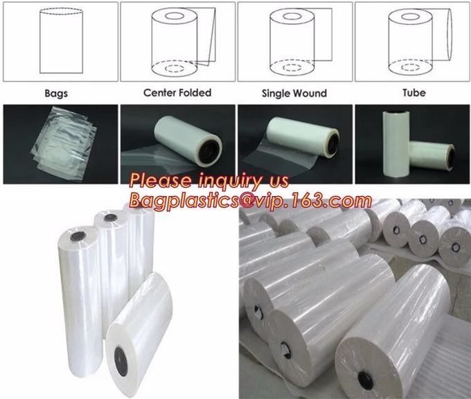 O PE encolhe o branco 4m x 50m 210um do filme, envoltório automático do psiquiatra do calor do filme de POF, bloco de filme shrinkable 1 do psiquiatra da etiqueta do produto comestível POF