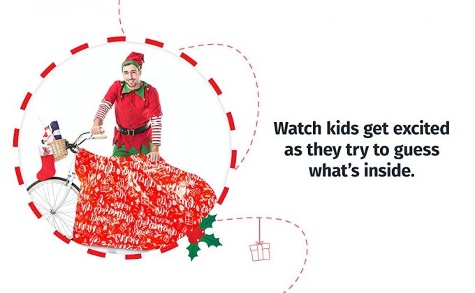 Saco gigante da bicicleta do presente enorme, extra grande desproporcionado, enorme resistente, sacos atuais do papel de embrulho do Xmas 1