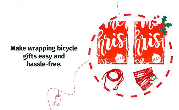 Saco gigante da bicicleta do presente enorme, extra grande desproporcionado, enorme resistente, sacos atuais do papel de embrulho do Xmas 0