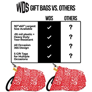 Saco gigante da bicicleta do presente enorme, extra grande desproporcionado, enorme resistente, sacos atuais do papel de embrulho do Xmas 6