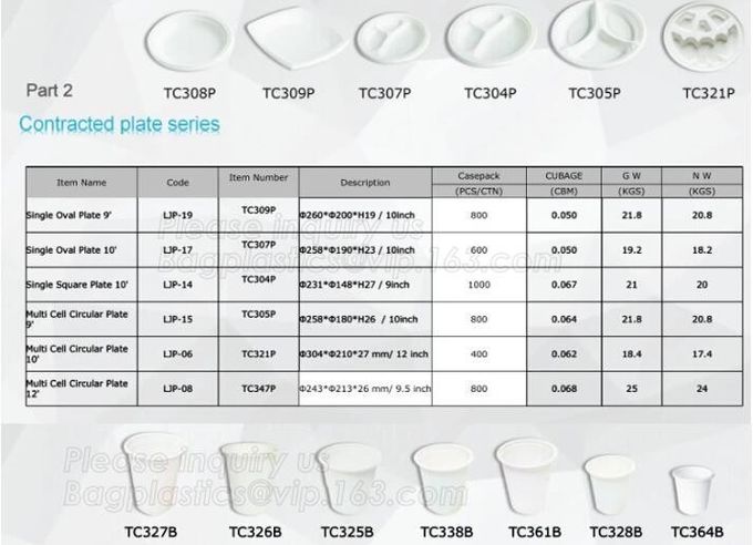 100% biodegradável e polpa compostable da cana-de-açúcar que empacota a placa de papel descartável, vagabundos ovais da placa de papel do baggase da cana-de-açúcar