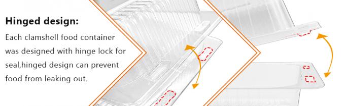 O bloco dobrável articulado parte superior da salada da bolha, recipiente da preparação da refeição do compartimento hermético leva embora a lancheira 6