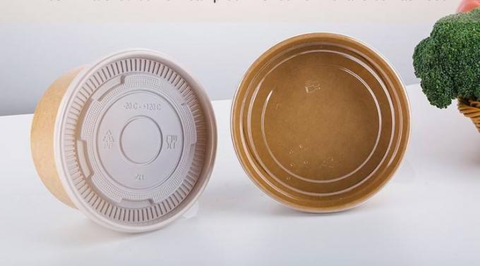 Eco amig&aacute;vel, &oacute;leo resistente, macarronetes de arroz da sopa da salada rola, a polpa de bambu, descart&aacute;vel, tampa da bacia do papel de embalagem 12