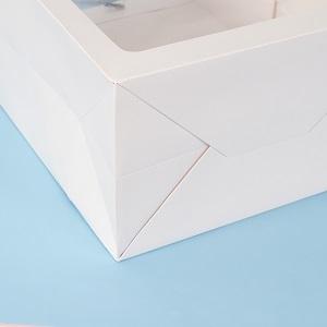 O quadrado dos sacos de papel de Kraft ensaca, saco de papel grosso com a janela para o casamento, partido, aniversário, compra, flor ensaca 3