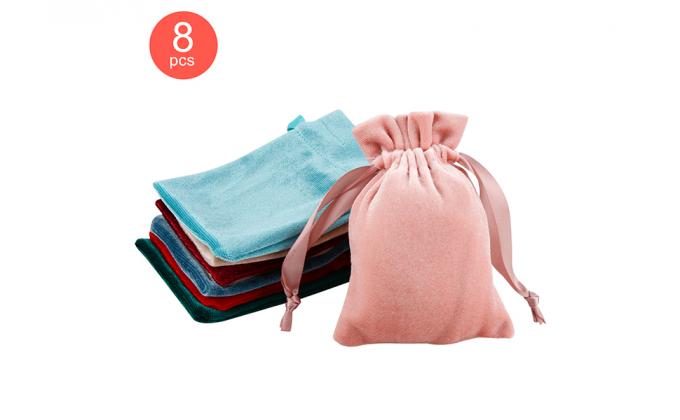 Sacos do presente de veludo, malotes do cordão de veludo, braceletes, colares, relógios, anéis, empacotamento da joia 7