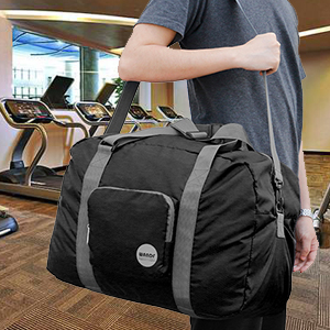 Saco de Duffel dos esportes, saco dobrável do armazenamento, composição do arti'culo de tocador, sacos do algodão da lona da mala a tiracolo do curso com zíperes 2