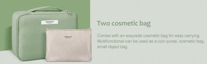 Organizador cosmético de Skincare da composição do curso, saco do arti'culo de tocador, saco de Duffel dobrável, compartimentos múltiplos do armazenamento 2