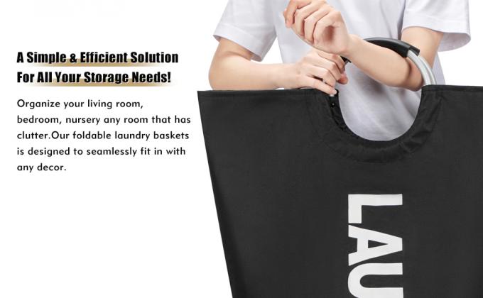 Carro de lavanderia sujo de lavagem da cesta de lavanderia do cabaz melhor com punho, armazenamento fácil dobrável da cesta de lavanderia 8