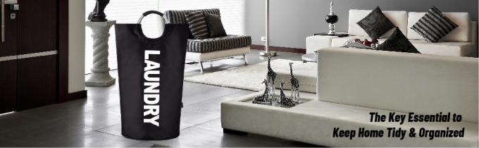 Carro de lavanderia sujo de lavagem da cesta de lavanderia do cabaz melhor com punho, armazenamento fácil dobrável da cesta de lavanderia 6