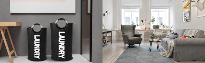 Carro de lavanderia sujo de lavagem da cesta de lavanderia do cabaz melhor com punho, armazenamento fácil dobrável da cesta de lavanderia 7