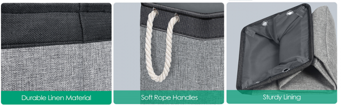 Cubo do armazenamento, cesta de canto empilhável das cestas de lavanderia, grande organizador For Clothes Toys das cestas do armazenamento 2