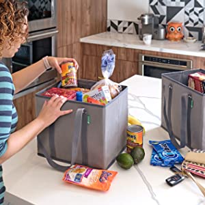 Cliente do mantimento, grandes sacos moventes resistentes, punhos das correias da trouxa, totalizadores do armazenamento dos zíperes, caixas de armazenamento 14