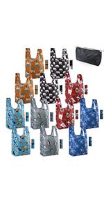 sacos de compras reusáveis de 12 blocos