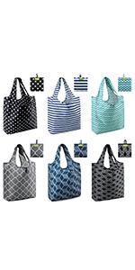 O mantimento reusável Tote Bags dos sacos de compras 6 extras grandes 50LBS do bloco forma a reciclagem de sacos