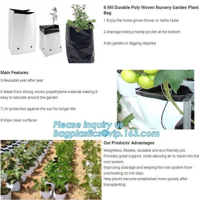 os sacos da plantação de jardim da horticultura crescem ensacam er sacos da planta, aplicações da irrigação de gotejamento da estufa e são excelentes para 5